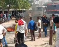 औरंगाबाद में सड़क हादसे में एनटीपीसी कर्मी की मौत, आक्रोशित लोगों ने किया सड़क जाम