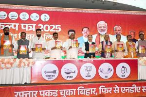 NDA का ‘संकल्प पत्र 2025’ जारी — 1 करोड़ नौकरियों का वादा, 1 करोड़ महिलाओं को ‘लखपति दीदी’ बनाने का लक्ष्य